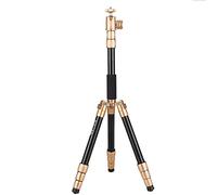 QZSD-Q066 Portable Adjustable Traveling dslr and Phone Mini Tripod Panorama Shooting with Panhead (Gold)
