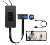 QZT WIFI Mini Wireless Camera, 4K 1080P Tuya Smart App 2.4Ghz Compatible Wide Angle, Infrared Night Vision, Real-time Viewing 24h Continuous Video Motion Detection Alarm