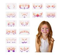 QZV 16Pcs Face Paint Stencils, Face Painting Stencils for Party Holiday Halloween Makeup Body Art Painting Tattoos Painting