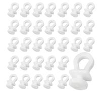 QZVCGSTA 100 Pcs White Plastic Curtain Hooks Gliders Rollers - Durable Rust-Free Track Glider Hooks for Door and Window Curtains