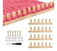 QZWEXAZ 120cm Solid Wood Chunky Blanket Knitting Loom, Blanket Making Knitting Loom Kit, Portable DIY Craft Knit Throws for Beginners, Ideal for Handmade Bulky Yarn Crafts