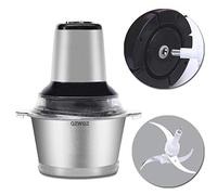 QZWGZ Multi-function 2 Speeds cutter 220V Food Processor, Electric Chopper with 3L Stainless Steel Bowl, Meat Grinder ，Vegetables, Fruits and Nuts, 2 Bi-Level Blades, 300W (3L)