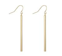 QzxEqz Long Vertical Earring Bar Dangle Earring Minimal Long Earrings Geometric jewelry rectangle for Women, Metal