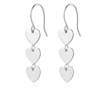 QzxEqz Solid Love Heart Drop Earrings Cute Love Dangle Earrings for Women Girls Small Heart Drop Earrings Hook Studs, Metal