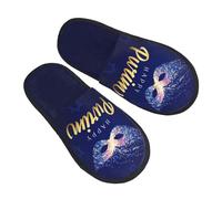 QZXHHD Happy Purim Day Jewish Carnival Furry Slippers Cozy Soft Warm Non-Slip House Shoes Slippers Gifts For Indoor Outdoor Teenager Man Women L