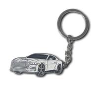 QZXIAOGU Car Keychain for Mustang Accessories Metal/Enamel Key Chain Ring 3D Model car for Ford Mustang GT 2022 2023 2024, White, Medium