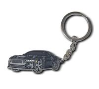 QZXIAOGU Mustang Keychain, Metal/Enamel Key Fob Ring, 2022-2024 Ford Mustang GT Accessory, Black, Medium