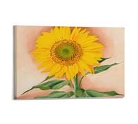 QZXV A Sunflower from Maggie By Georgia O'Keeffe Painter Artwork Poster Poster Canvas Wall Art Decor Living Room Modern Family Bedroom 08x12inch(20x30cm) Frame-style