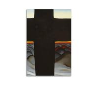 QZXV Black Cross, New Mexico - by Georgia O'Keeffe Painting Art Posters Poster Canvas Wall Art Decor Living Room Modern Family Bedroom 08x12inch(20x30cm) Unframe-style