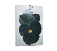 QZXV Black Flower - by Georgia O'Keeffe Painting Art Posters Poster Canvas Wall Art Decor Living Room Modern Family Bedroom 12x18inch(30x45cm) Frame-style