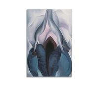 QZXV Black Iris - by Georgia O'Keeffe Painting Art Posters Poster Canvas Wall Art Decor Living Room Modern Family Bedroom 24x36inch(60x90cm) Unframe-style