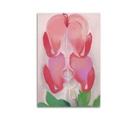 QZXV Bleeding Heart - by Georgia O'Keeffe Painting Art Posters Poster Canvas Wall Art Decor Living Room Modern Family Bedroom 08x12inch(20x30cm) Unframe-style