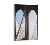 QZXV Brooklyn Bridge - by Georgia O'Keeffe Painting Art Posters Poster Canvas Wall Art Decor Living Room Modern Family Bedroom 20x30inch(50x75cm) Frame-style