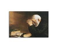 QZXV Daily Bread Man Praying at Diner Table Grace Reliable Wall Picture Poster Poster Wall Art Decorative Painting Bedroom Painting Posters 12x18inch(30x45cm) Unframe-style