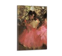 QZXV Edgar Degas Dancers in Pink_a Poster Canvas Wall Art Decor Living Room Modern Family Bedroom 12x18inch(30x45cm) Frame-style