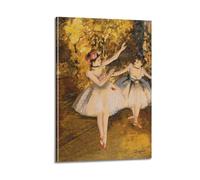 QZXV Edgar Degas Masterpieces(Two Dancers on A Stage) Interior Upgrades Poster Poster Canvas Wall Art Decor Living Room Modern Family Bedroom 16x24inch(40x60cm) Frame-style