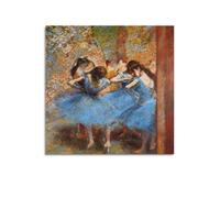 QZXV Edgar Degas Paintings ：Dancers in Blue，Art Poster Poster Canvas Wall Art Decor Living Room Modern Family Bedroom 12x12inch(30x30cm) Unframe-style