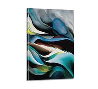 QZXV From The Lake No. 1 - by Georgia O'Keeffe Painting Art Posters Poster Canvas Wall Art Decor Living Room Modern Family Bedroom 20x30inch(50x75cm) Frame-style