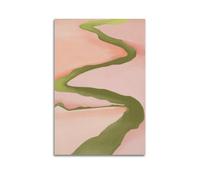 QZXV Georgia O'Keeffe Modernist Artist Painter《Pink & Green》Artworks Posters Poster Canvas Wall Art Decor Living Room Modern Family Bedroom 12x18inch(30x45cm) Unframe-style