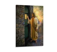 QZXV Jesus Knocking on Your Door Poster Wall Art Decorative Painting Bedroom Painting Posters 08x12inch(20x30cm) Frame-style