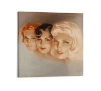 QZXV Pin Up Girls 33 - by Alberto Vargas Painting Art Posters Canvas Wall Art Decor Living Room Modern Family Bedroom 16x16inch(40x40cm) Frame-style