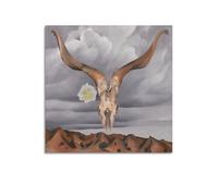 QZXV Ram's Head, White Hollyhock Hills - by Georgia O'Keeffe Painting Art Posters Poster Canvas Wall Art Decor Living Room Modern Family Bedroom 12x12inch(30x30cm) Unframe-style
