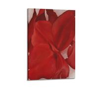 QZXV Red Cannas - by Georgia O'Keeffe Painting Art Posters Poster Canvas Wall Art Decor Living Room Modern Family Bedroom 16x24inch(40x60cm) Frame-style