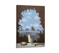 QZXV Rene Magritte ArtWork - The Land of Miracles Print Poster Canvas Wall Art Decor Living Room Modern Family Bedroom 16x24inch(40x60cm) Frame-style