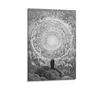 QZXV The Empyrean, Dante's The Divine Comedy by Gustave Dore Art Poster Canvas Wall Art Decor Living Room Modern Family Bedroom 24x36inch(60x90cm) Frame-style