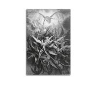 QZXV The Fall of The Rebel Angels by Gustave Dore Art Poster Canvas Wall Art Decor Living Room Modern Family Bedroom 16x24inch(40x60cm) Unframe-style