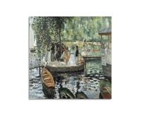 QZXV The Frog By Painter Pierre Auguste Renoir - Printed Posters Canvas Wall Art Decor Living Room Modern Family Bedroom 12x12inch(30x30cm) Unframe-style