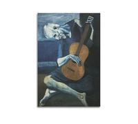 QZXV The Great Painter Pablo Picasso ''Old Guitarist'' Decorative Art Poster Canvas Wall Art Decor Living Room Modern Family Bedroom 20x30inch(50x75cm) Unframe-style