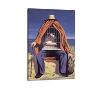 QZXV The Therapist by Rene Magritte Art Poster Canvas Wall Art Decor Living Room Modern Family Bedroom 20x30inch(50x75cm) Frame-style
