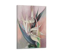 QZXV White Bird of Paradise - by Georgia O'Keeffe Painting Art Posters Poster Canvas Wall Art Decor Living Room Modern Family Bedroom 24x36inch(60x90cm) Frame-style