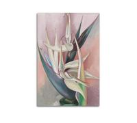 QZXV White Bird of Paradise - by Georgia O'Keeffe Painting Art Posters Poster Canvas Wall Art Decor Living Room Modern Family Bedroom 12x18inch(30x45cm) Unframe-style