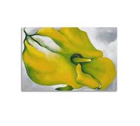 QZXV Yellow Calla - by Georgia O'Keeffe Painting Art Posters Poster Canvas Wall Art Decor Living Room Modern Family Bedroom 24x36inch(60x90cm) Unframe-style