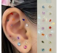 QZYGWCS Ear Seeds Auricular Sticker Kit, Acupuncture Kit,ear Seeds Disposable,vertical Earpatchcospeearseedacupressure Kit, Earrings Self Adhesive Crystal Stickers