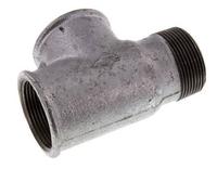 R 1 1/2'' x Rp 1 1/2'' M/F Zinc plated Cast iron Tee 25 Bar