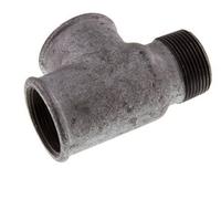 R 1 1/4'' x Rp 1 1/4'' M/F Zinc plated Cast iron Tee 25 Bar