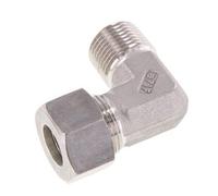R 1/2'' Male x 15L Stainless steel 90 deg Elbow Compression Fitting 315 Bar DIN 2353
