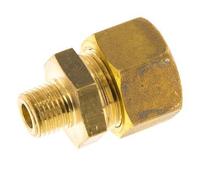 R 1/4'' Male x 16mm Brass Straight Compression Fitting 76 Bar DIN EN 1254-2