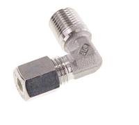 R 1/4'' Male x 6L Stainless steel 90 deg Elbow Compression Fitting 315 Bar DIN 2353