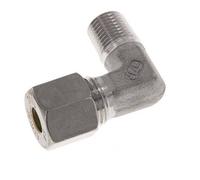 R 1/4'' Male x 8S Stainless steel 90 deg Elbow Compression Fitting 630 Bar DIN 2353