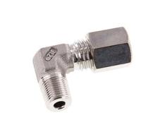 R 1/8'' Male x 6L Stainless steel 90 deg Elbow Compression Fitting 315 Bar DIN 2353