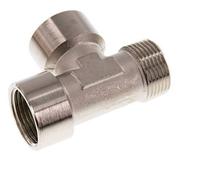 R 1'' x G 1'' M/F Nickel plated Brass Tee 16 Bar