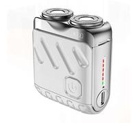 R-12 Luggage Electric Shaver,Beard Shaver Mini and Portable Suitcase Design,Portable Electric Shavers,USB Rechargeable One-Button Long Lasting for Home Travel (White)