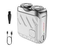 R-12 Luggage Electric Shaver, Mini Shavers for Men, Beard Shaver Mini and Portable Suitcase Design, Electric Mini Portable Razor,USB Rechargeable One-Button Long Lasting for Home Travel (White)