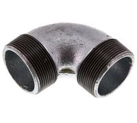 R 2'' Male Zinc plated Cast iron 90 deg Elbow Fitting 25 Bar