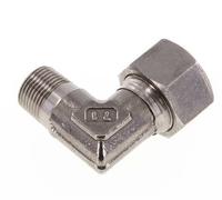 R 3/8'' Male x 15L Stainless steel 90 deg Elbow Fitting 315 Bar DIN 2353