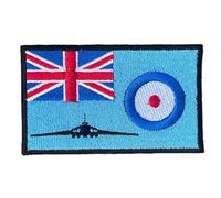 R.A.F. Ensign with Silhouette of The Vulcan Bomber Embroidered Patch